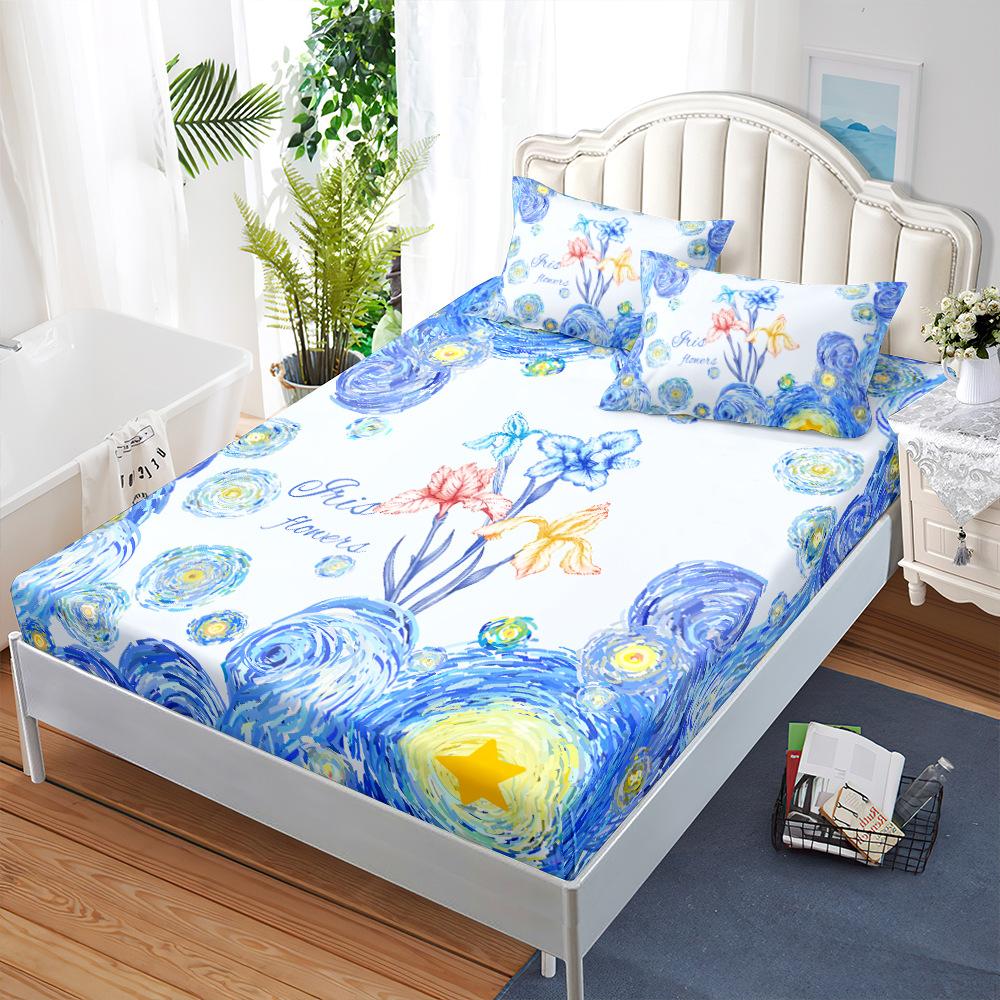 Mattress Mattress Cover Three-Piece Mattress Protective Cover Fully Surrounded Van Gogh Oil Painting