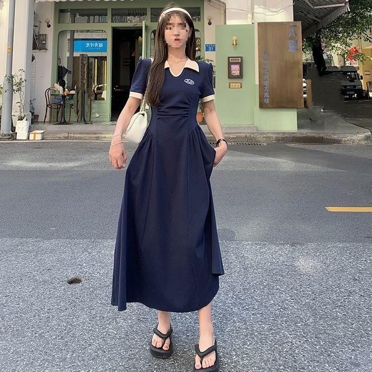 Summer Skirt Dress With Embroidered Collared Design For Casual And Travel Use