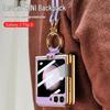 Crossbody Samsung Z Flip 5 Phone Case with Adjustable Lanyard and Strap, Hard Shell