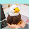 Adorable Plush White Headed Eagle Stuffed Animal Toy For Kids Soft Cuddly Doll