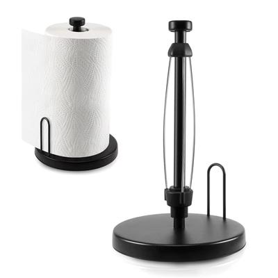 Porte-essuie-tout en acier inoxydable amorti sans perçage pour plan de travail de cuisine