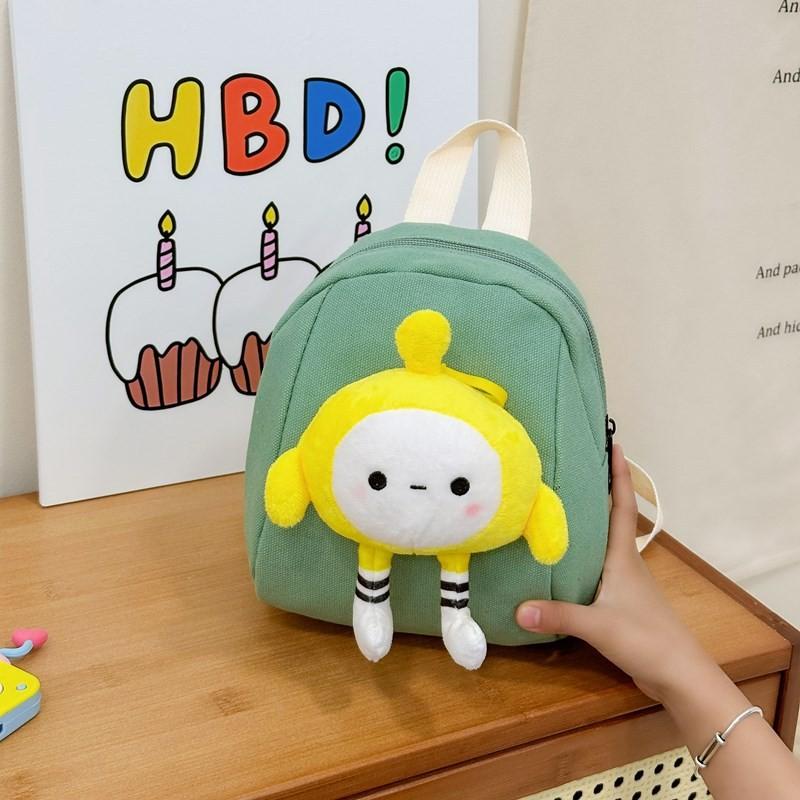 Childrens Cartoon Backpack With Plush Egg Party Doll Decoration For Preschool Kids