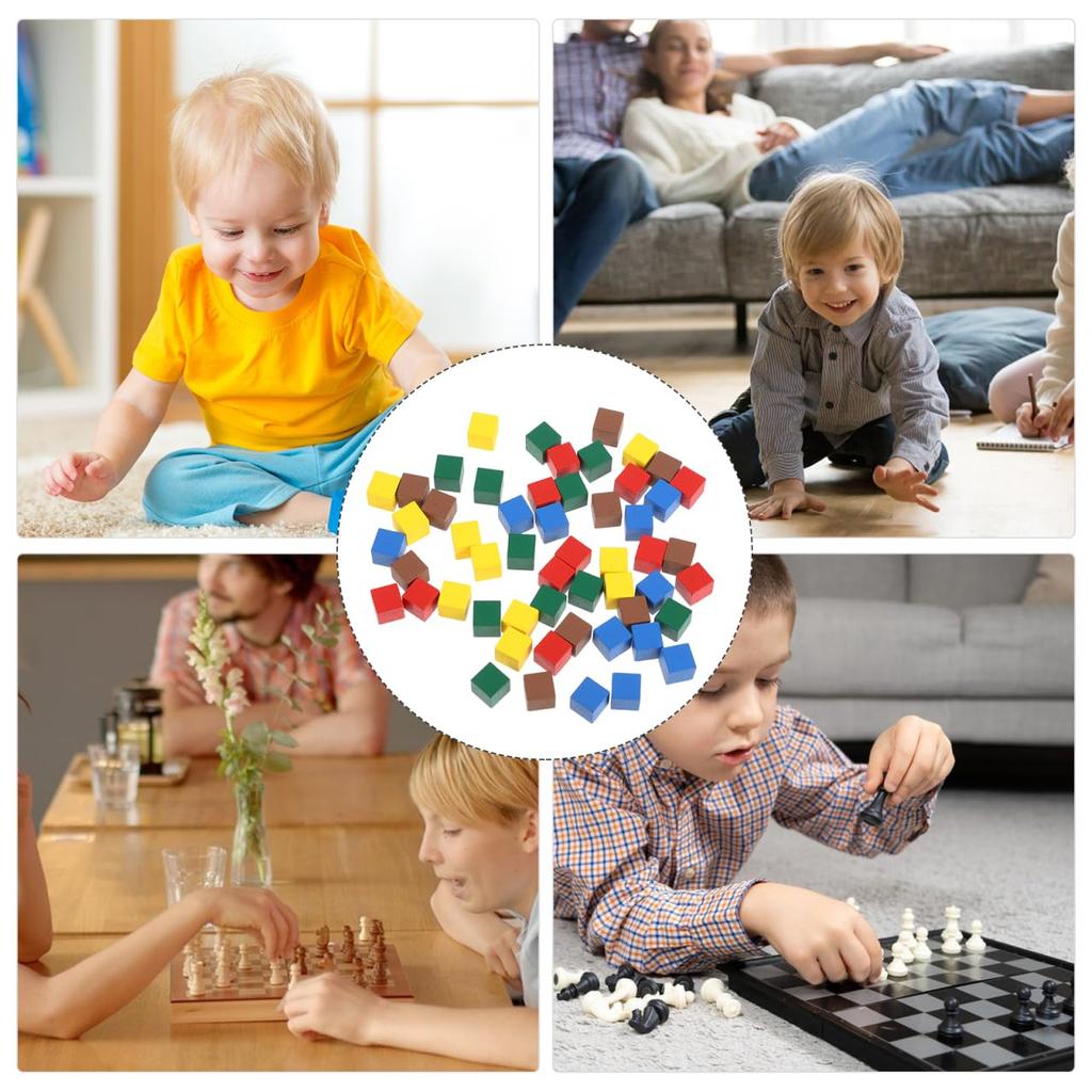 Generic Board Game Chess Pieces, 250 Squares, Tabletop Game Components, Kids Toy