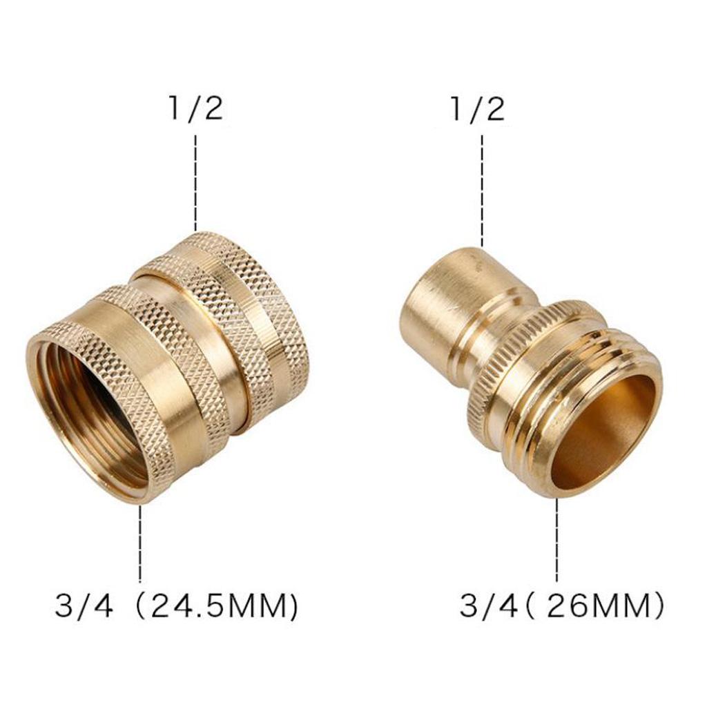 8pcs Brass High Pressure Hose connect quickly Kit, Replacement Parts, M22 to 3/8'' Washer