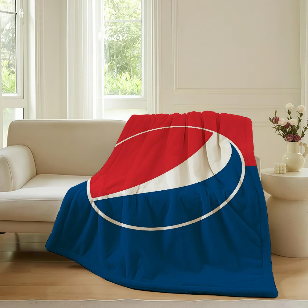 Modischer Druck P-PepsiS Decke Für Sofa Büro Bett Flugzeug Reise Schlafen Lesen Entspannen Camping Weich Und Warm