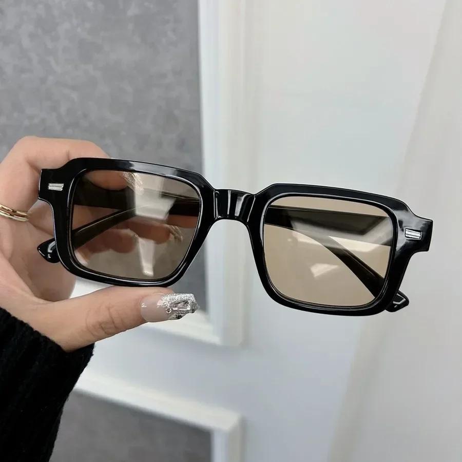 Kwadratowe Okulary Przeciwsłoneczne Damskie Męskie Klasyczne Vintage Moda Osobowość Okulary Stylowe Codzienne Minimalistyczne Oculos Ochrona UV