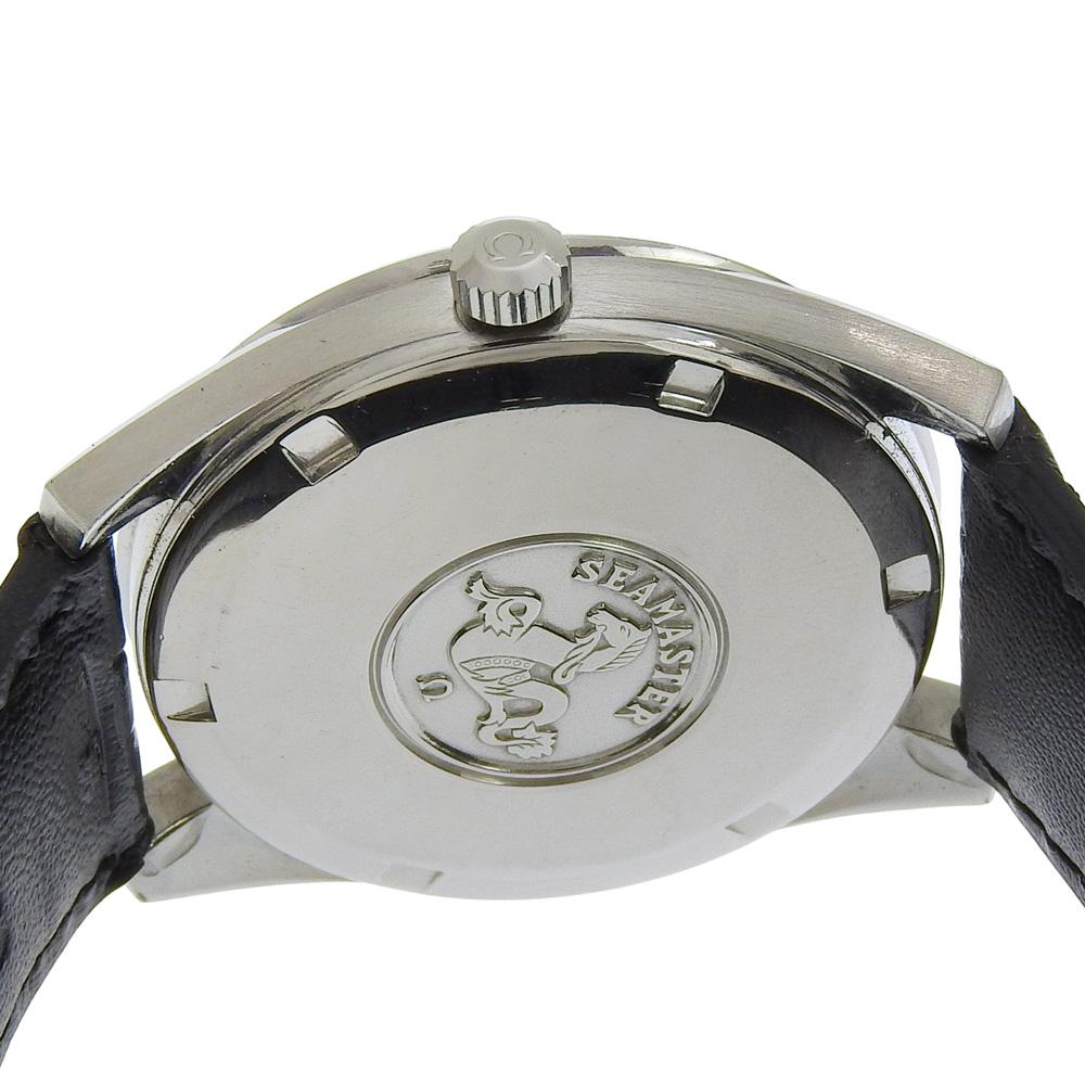 Omega Seamaster Day Date Watches Cal.752 SilverDial Stainless Steel/Embossed Leather Mechanical Automatic Analog Display Mens Used