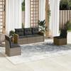 VidaXL Garden Lounge Set with Cushions 5 Pcs, Patio Sofas, Patio Furniture Set, Outdoor Furniture, Grey 3225850