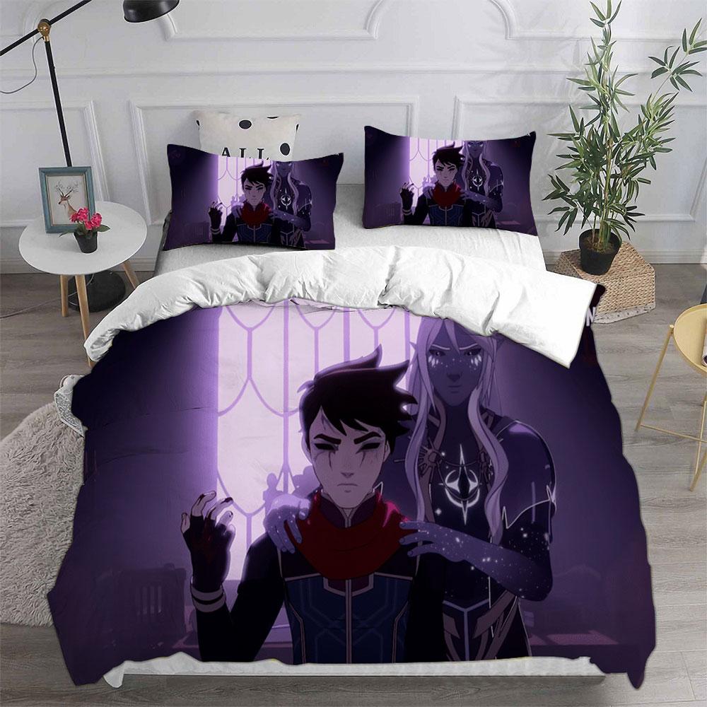 The Dragon Prince Season 1 (2018) Bedding Sets Bed Cover Comforter Duvet Cover Pillow Case 2-3 Pieces Sets Bedroom Decor