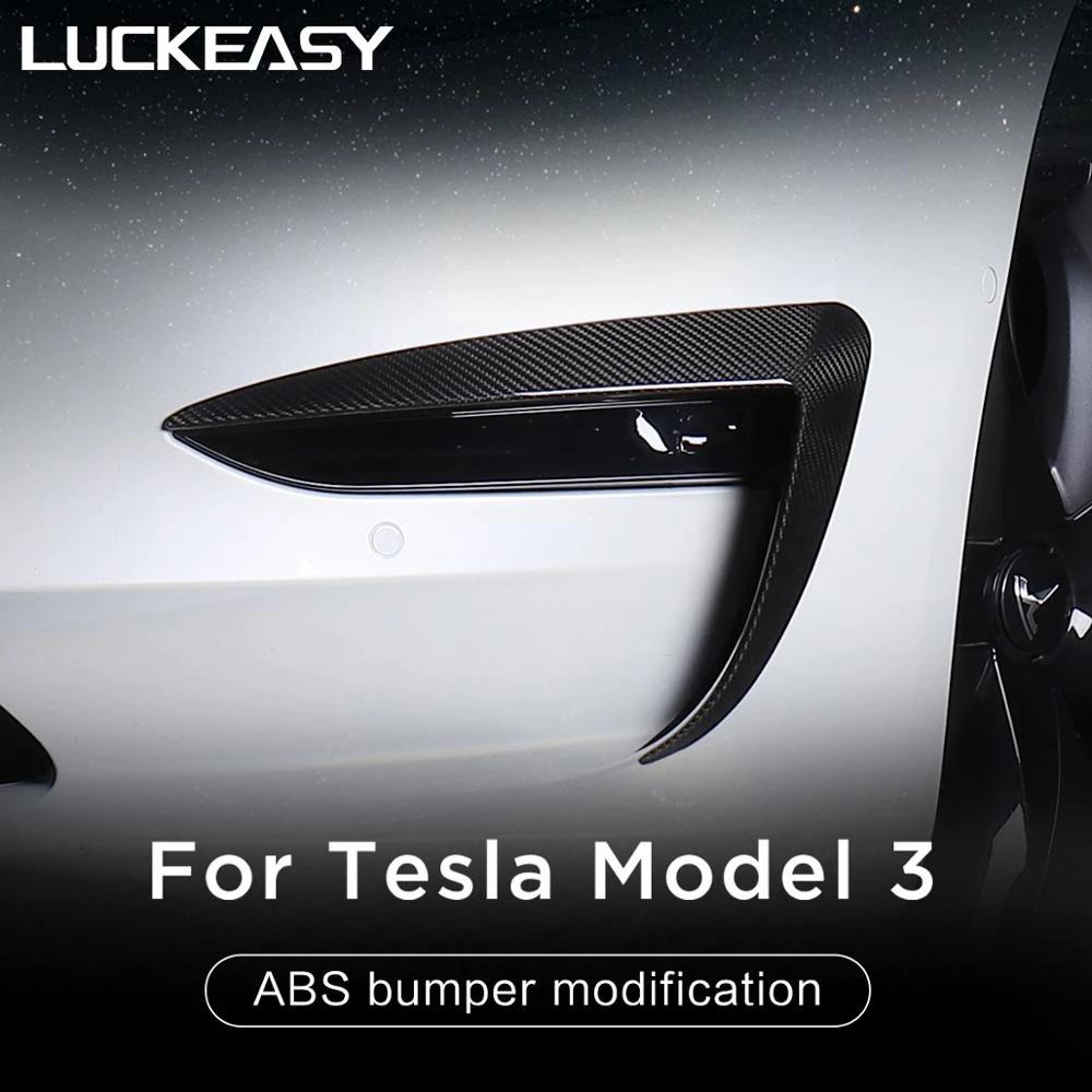 

Для Tesla Model 3 Model Y аксессуары для внешней модификации автомобиля ABS передняя противотуманная фара для бровей model3 2017-2023 ветровой нож