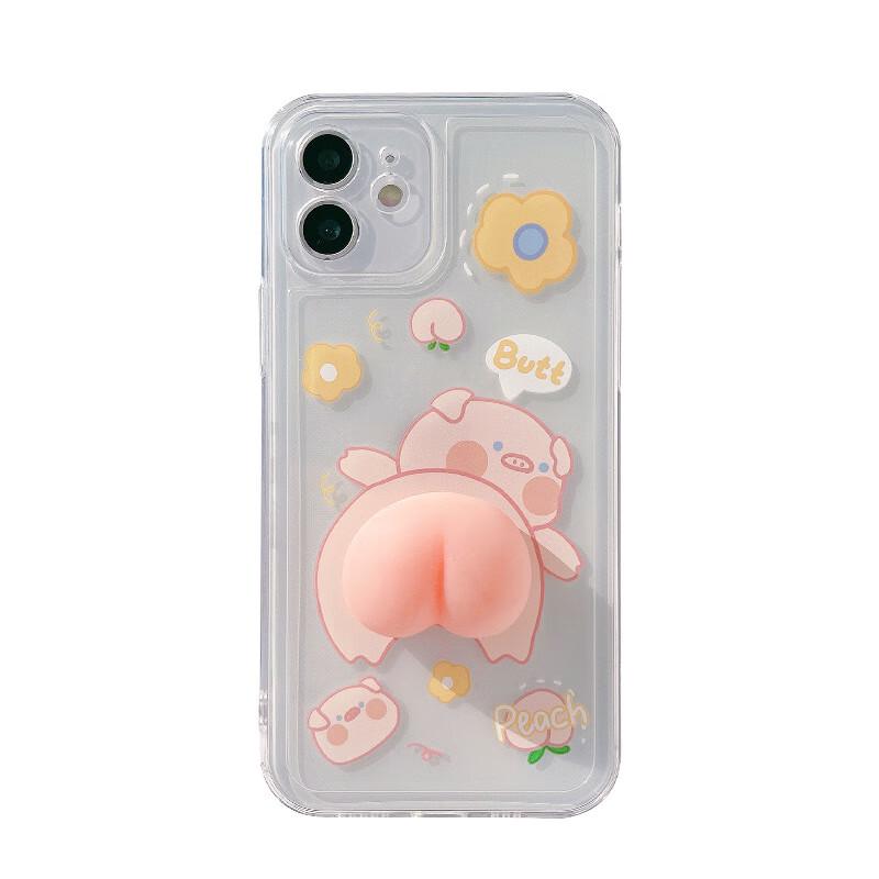Cute 3D Pig Squeeze Silicone Phone Case for Huawei P40