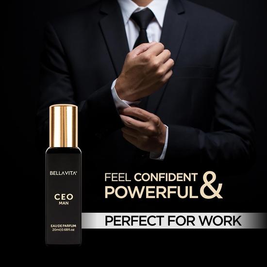 Bella Vita Luxury CEO MAN Eau De Parfum | Office Wear Perfume for Men with Long Lasting Notes of Tonka and Agarwood 20 ML