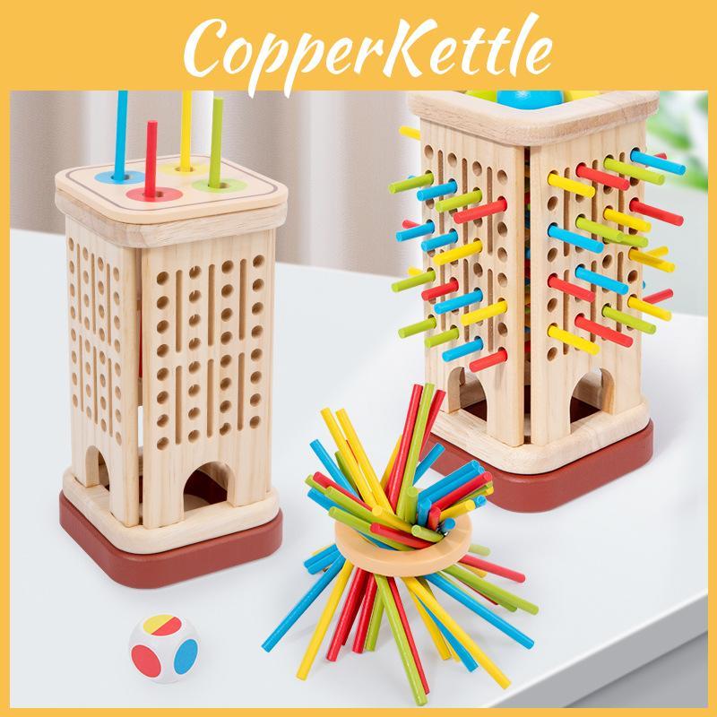 Wooden Tristacking Puzzle Game With Color Recognition For Family Fun And Educational Play