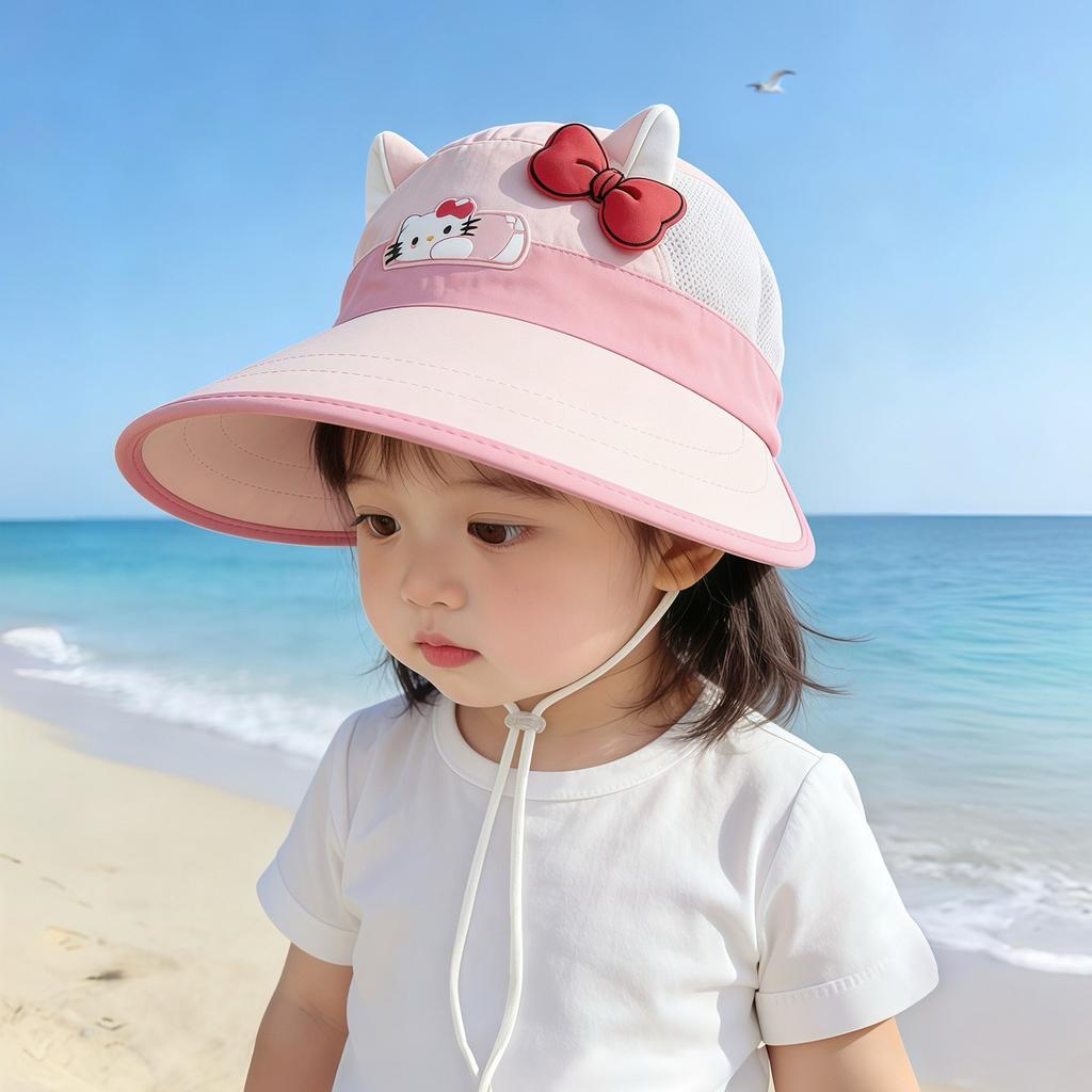 Kids Summer Sun Hat Mesh Breathable UV Protection Cap With Neck Flap For Boys And Girls Outdoor Shade
