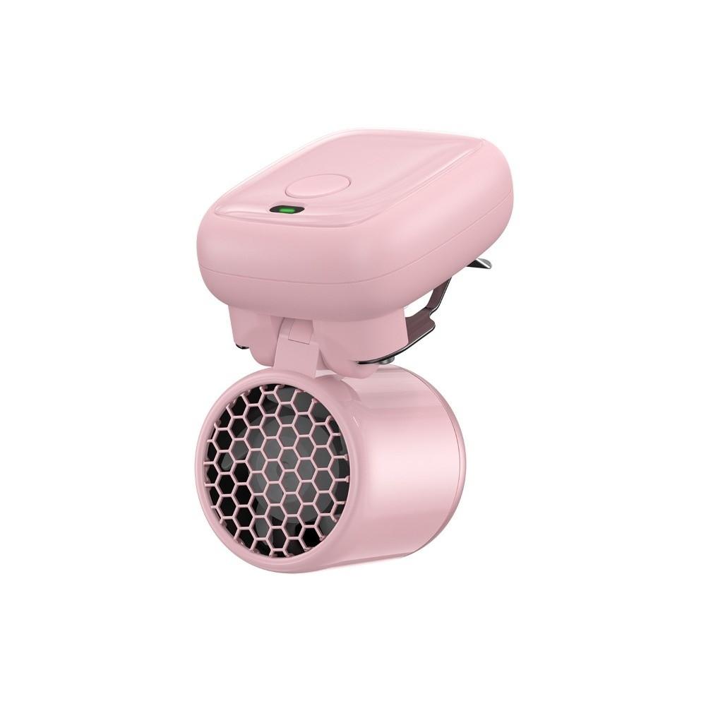 1200mAh Clip On Fan Strong Wind USB Rechargeable Fan Dual Use Hands Free Fan Travel Use розовый