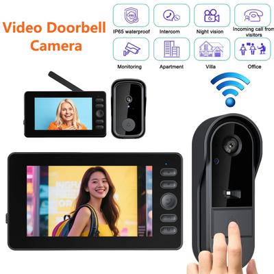2,4G WiFi Video-Türklingel 1080P Intelligente Außen-Sprechanlage Wasserdichte Kabellose Kamera Klingel 2-Wege-Audio HD Türklingel-Kamera