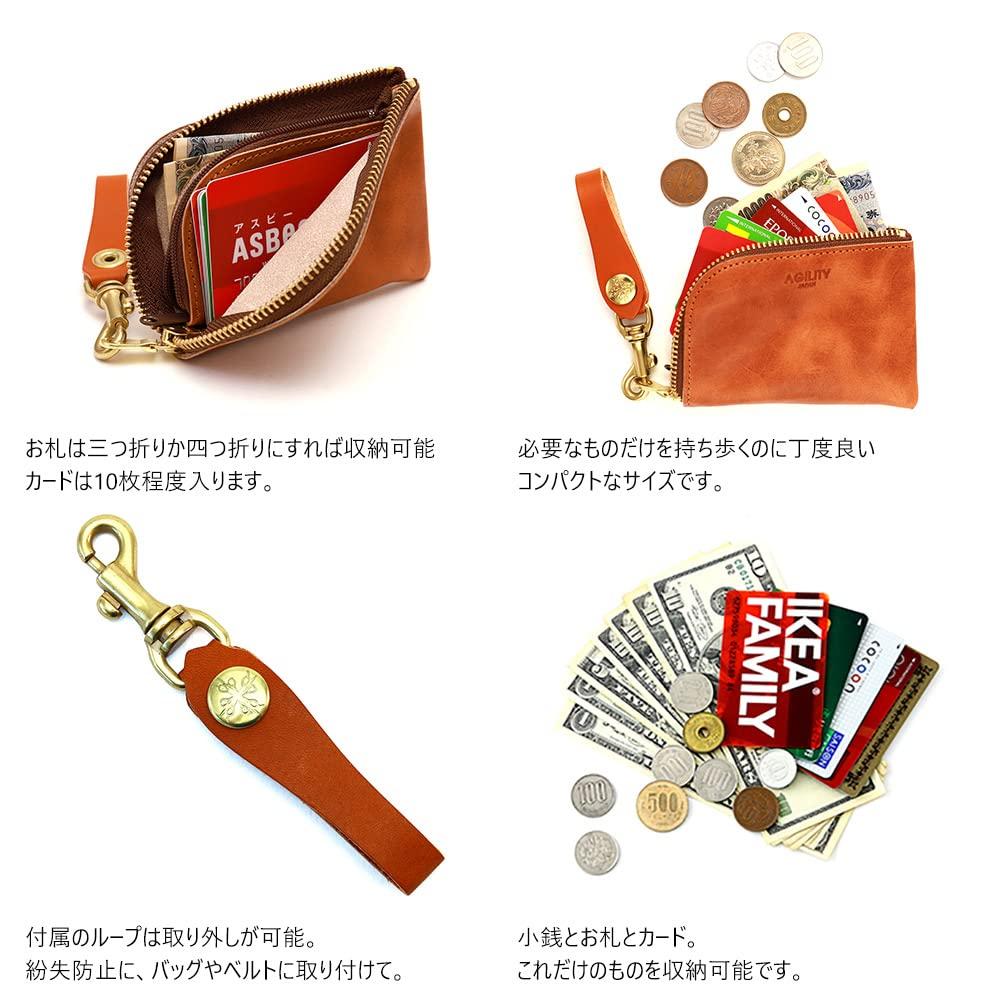 AGILITY Affa Card Case (Coin & Card Compartments with Leather Strap) Women's Green (One Size)