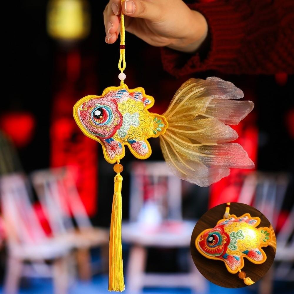 Goldfish New Year Koi Fish Decoration Tassel LED Hanging Ornaments  Wedding