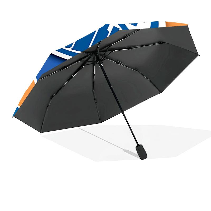 Energetic Oilers Team Spirit Umbrella 8-Frame for Travel, Camping, Casual Lightweight Portable Umbrella, Essential for Every Family Holidays Gift