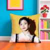 Kpop Style I-Itzy Cushion Cover Plush Fabric Soft Double-Sided Printed Sofa Warm Winter Home Gift Pillow Case