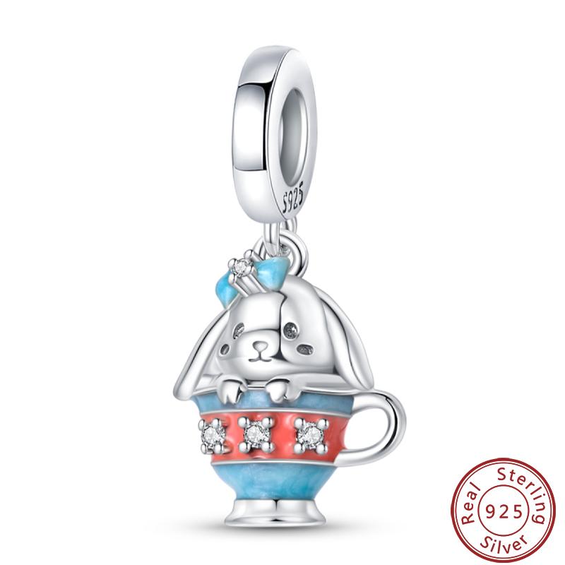 Cute Cat And Dog Series Copper Moon Butterfly Paw Print Charms 3Mm Diy Fine Jewelry Gifts Making