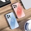 Farbverlauf Herzform Für iPhone 16 E 15 14 13 Plus 12 mini 11 Pro Max XR Xs Max 16E X 7 8 6 6S 22 Gehärtetes Glas Handyhülle