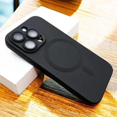 Luksusowa powłoka silikonowa do etui z magnetycznym ładowaniem bezprzewodowym Magsafe do iPhone'a 16 15 14 Plus 13 12 11 Pro Max Osłona obiektywu Obudowa telefonu