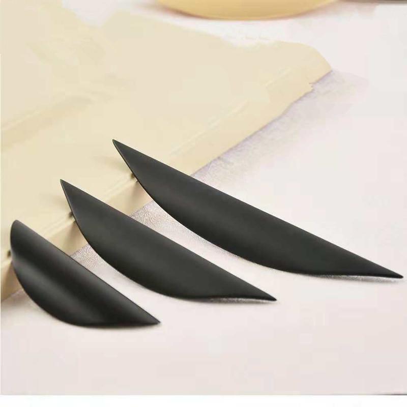 Nordic Crescent Copper Cabinet Handle - Modern Black & Gold Drawer Pull