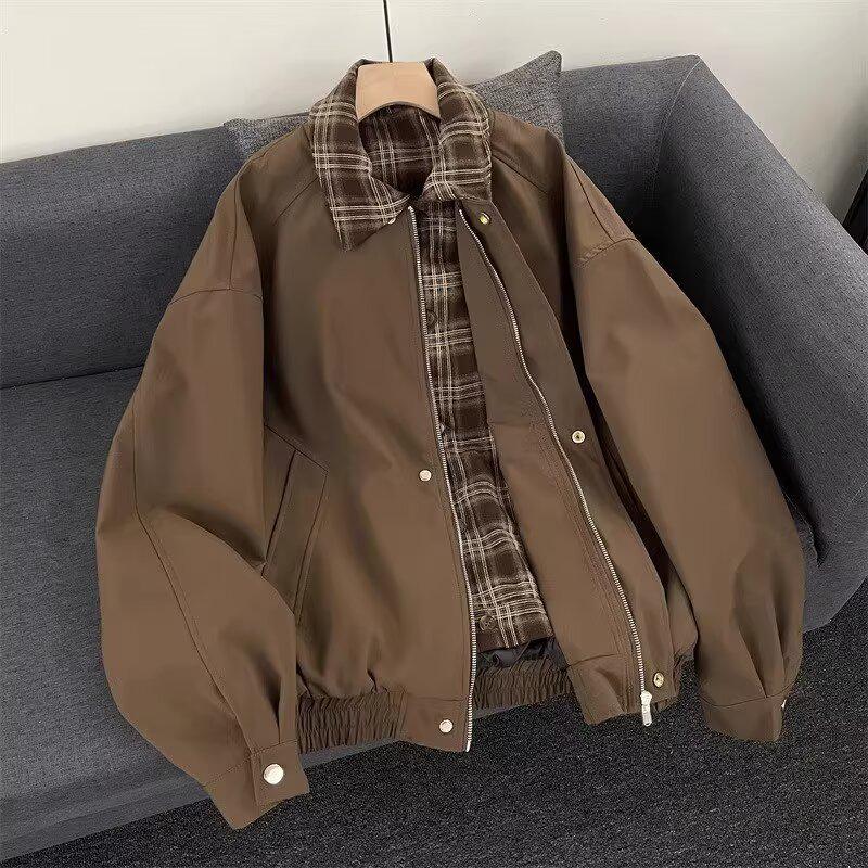 2025 Autumn Men's Retro Two-Piece Hong Kong Style Jacket Shirt - Versatile Design