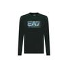 EA7 Letter Print Crew Neck Long Sleeve T-Shirt Men Tops Military-Green 6LPT64-PJ03Z-1860
