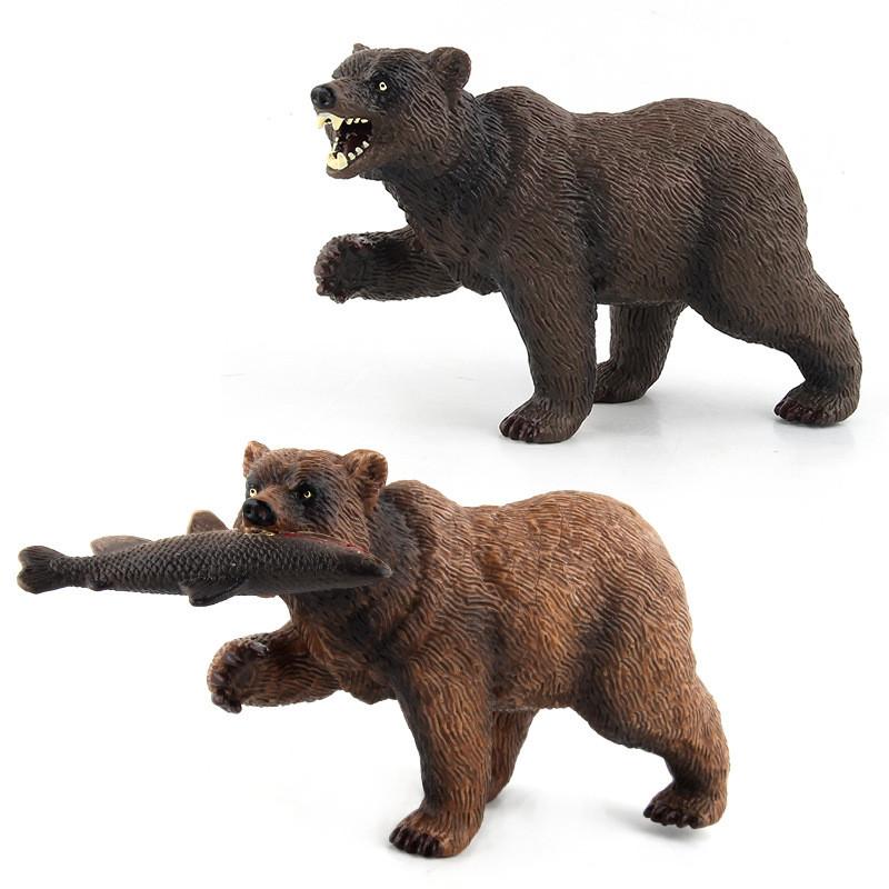 Realistic Black Bear And Brown Bear Forest Animal Model Figurines Perfect For Kids