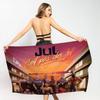 1pc Popular Singer JuL Microfiber Printed Beach Towel Mountain Climbing Yoga Beach Swimming Running Absorbent Soft Towel