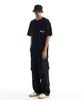 CREAM SODA LAB Wide Parachute Cargo String Four-Way Stretch Rivet Pants