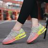 Trendige farbenfrohe Frühjahrs-Flugweberei Sportschuhe mit Air-Cushion-Dämpfung, leichte, atmungsaktive und bequeme Freizeit-Sportschuhe