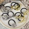 Minimalist Metal Hair Ring - New Korean Style High-End Ponytail Tie Rubber Band.