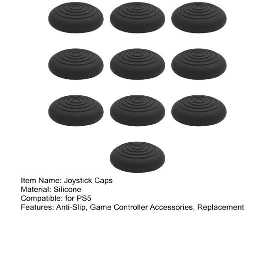10Pcs Joystick Caps Replacement for PS5 Anti-Slip Game Controller Thumb Grips Silicone Analog Stick Covers Game Controller Accessories Parts