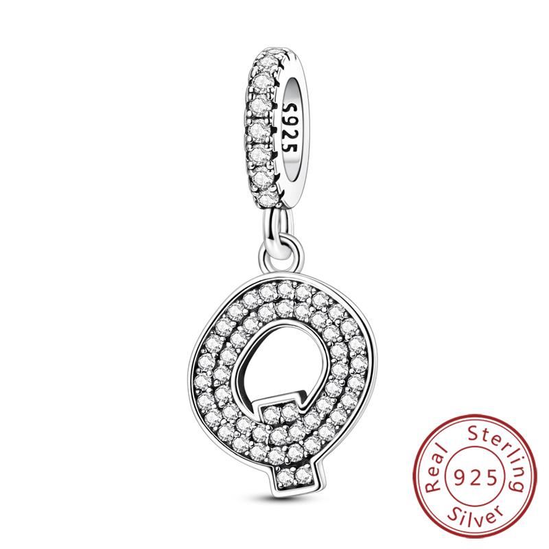 New Charms Beads Pendants Copper 26 Letters A-Z Alphabet Diy Name Beads Fit Original Bracelet Women Jewelry Making