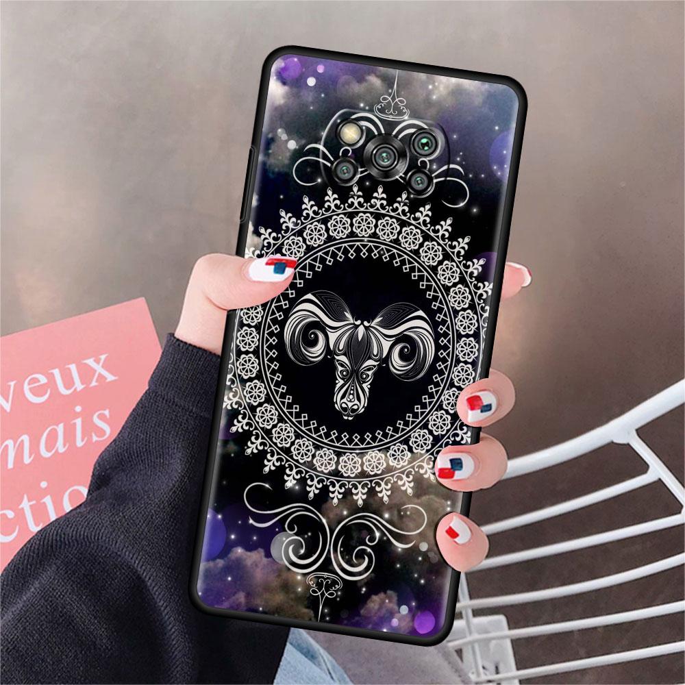 Case For Xiaomi Mi Poco X3 NFC X4 Pro F3 F4 GT M4 M3 F1 C40 11 Lite 11T TPU Silicone Funda Phone Cover Mandala 12 Constellations