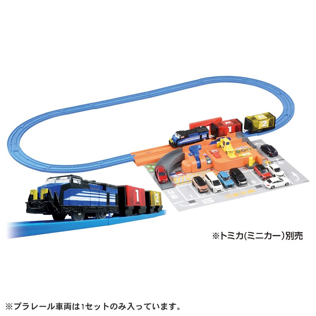 TAKARA TOMY "PLARAIL Tomica Transport! Crisp Loading Terminal" Train Toy, Unisex, Ages 3 and Up, Meets Toy Safety Standards, ST Mark Certified