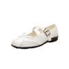 Sheepskin Version Silver Single Shoes Women's Retro Bow Thick Sole Heightening Casual Versatile Ballet Mary Jane Sneakers