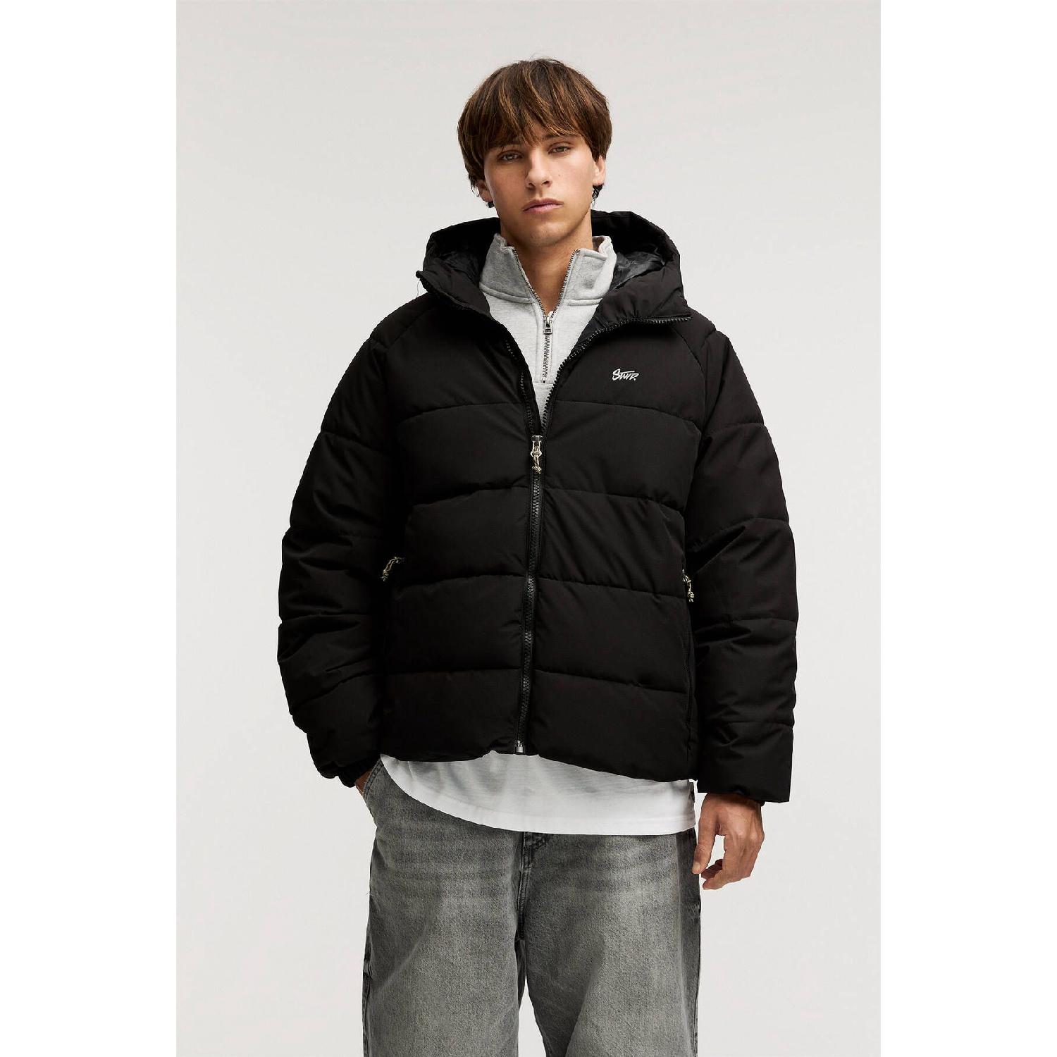 

Пуховик Stwd с капюшоном XS чёрный