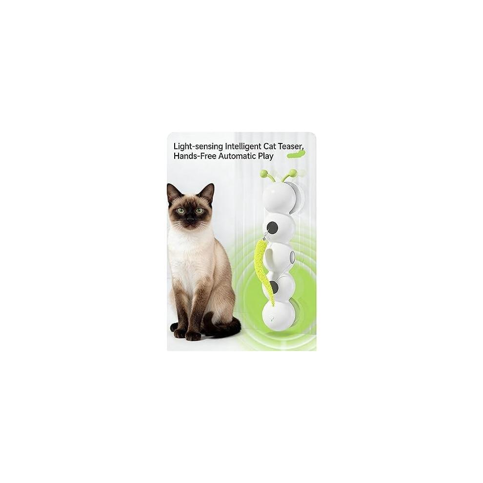 Interactive Caterpillar Cat Toy, Motion-Activated Wack-a-Worm with Suction Cup – Compatible with Indoor Cats (1 Pcs)