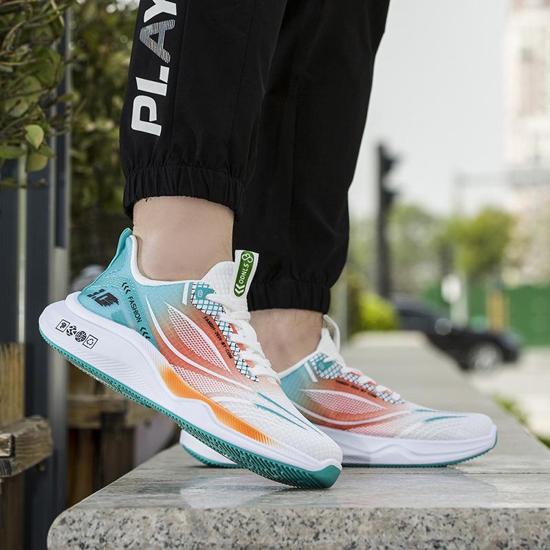 Factory Straight Hair Sports Shoes Summer New Thick-soled Lightweight Men's Shoes Trendy Mesh Breathable Low-top Running Shoes Men