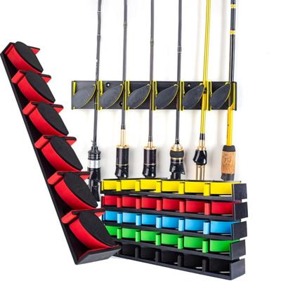Portacanne da pesca a parete regolabile per carichi pesanti verticale da 3 a 19 mm espositore per canne da pesca organizzatore supporto accessori da pesca
