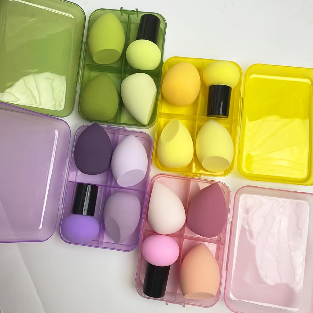 Make-up-Schwamm-Set | Doppelte Anwendung für flüssiges und festes Make-up, Weiches, Hydrophiles PU-Material