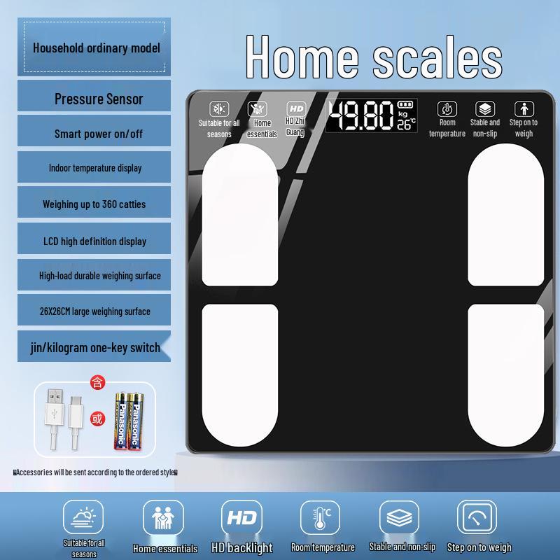 Bluetooth Body Fat Scale - Accurate Household Electronic Weight Scale for Adults