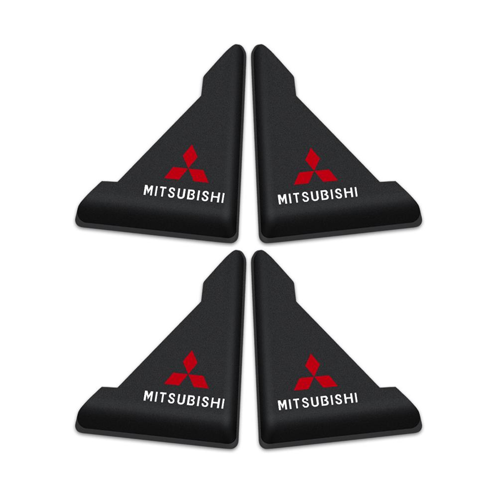 2/4pcs Car Door Corner Protection Decals Stickers For Mitsubishi Logo ASX Outlander Lancer Pajero Eclipse Mirage Accessories