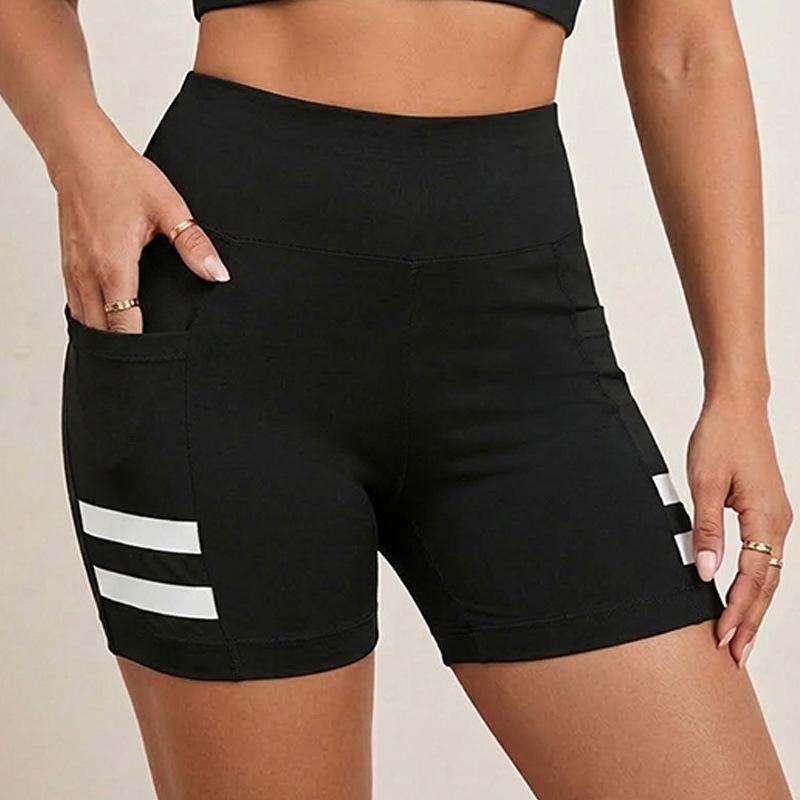 Women s High-Waisted Butt-Lifting Patchwork Yoga Shorts Small