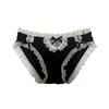 White Japanese-Style Lolita Maid Lace-Trim Low-Waist Panties – Comfortable & Cute Briefs