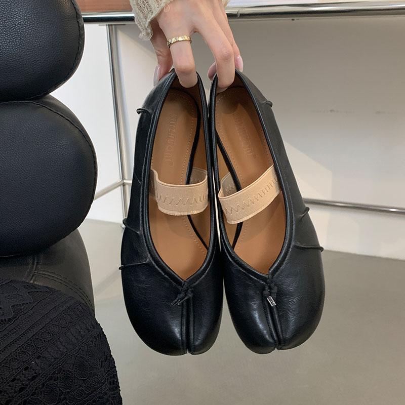 Fashion Fashion Elastic Band Women Ballet Flats Shoes Shallow Female Soft Footwear Strange Toe Ladies Flats Mary Janes Lolita Shoes